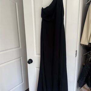 Lulu's Black One-Shoulder Evening Gown